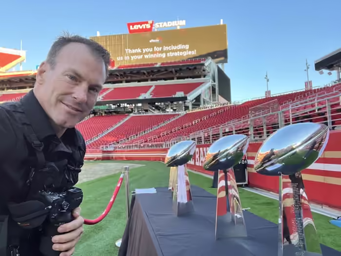 Chris Terry on an event shoot at Levi's Stadium